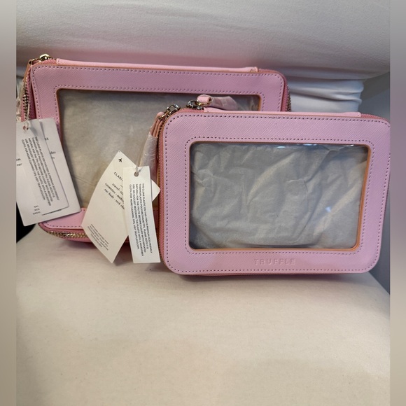 Pink Truffle Clarity Jumbo Jetset Case Small and Large size New With Tags - Picture 1 of 9